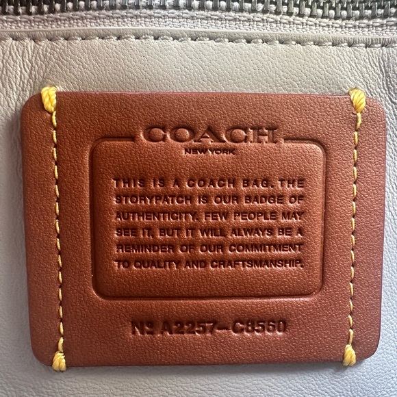 Coach Gray Quilted Shoulder Bag with Chain-Link Strap - Picture 3 of 7
